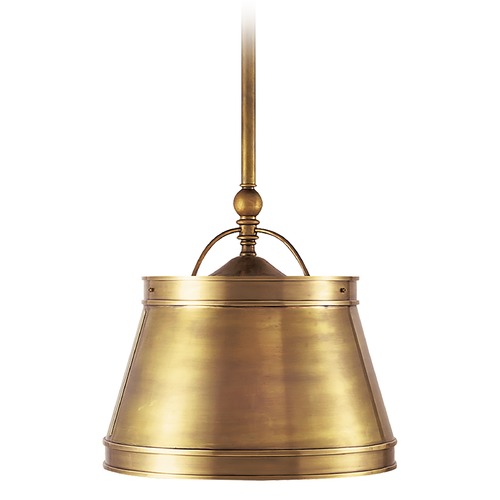 E.F. Chapman Sloane Shop Light in Antique Brass by Visual Comfort Signature