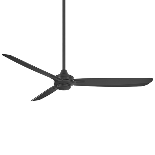 Rudolph Wet 60-Inch Outdoor Ceiling Fan in Coal Black by Minka Aire