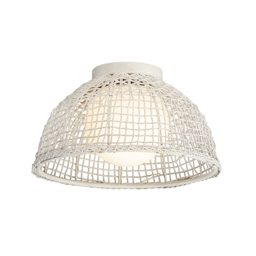 Cestino 15.75-Inch Flush Mount in Weathered White by Maxim Lighting