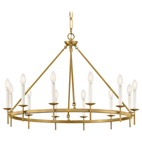 Hinkley Copley Lacquered Brass LED Chandelier