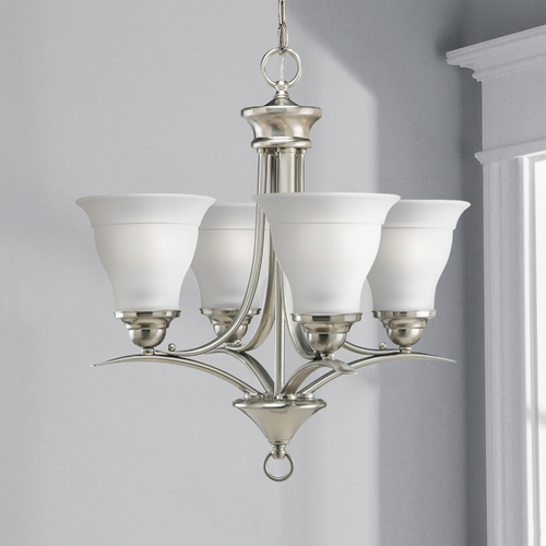 Trinity 19-Inch Chandelier in Brushed Nickel by Progress Lighting