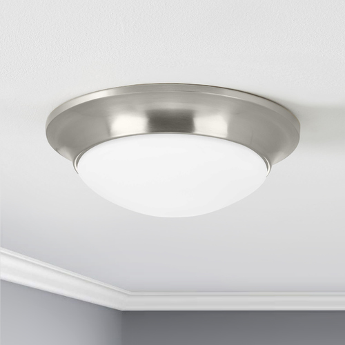 Etched Glass Flush Mount Brushed Nickel Flush Mount by Progress Lighting