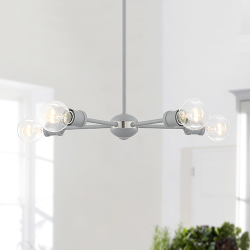 Livex Lighting Livex Lighting Lansdale Nordic Gray with Brushed Nickel Accents Mini-Chandelier 46135-80