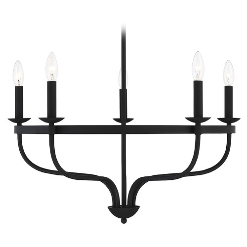 Meridian 5-Light Chandelier in Matte Black by Meridian M10087MBK