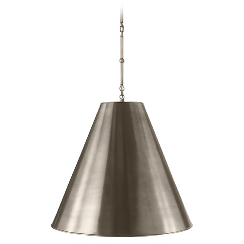 Visual Comfort Signature Collection Thomas OBrien Goodman Pendant in Antique Nickel by Visual Comfort Signature TOB5014ANAN