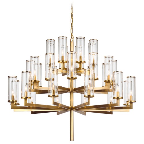 Visual Comfort Signature Collection Kelly Wearstler Liaison Chandelier in Antique Brass by Visual Comfort Signature KW5202ABCG