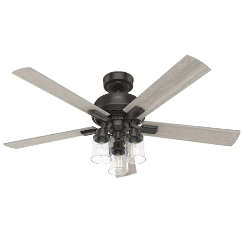 Hunter Fan Company Hartland Noble Bronze LED Ceiling Fan with Light
