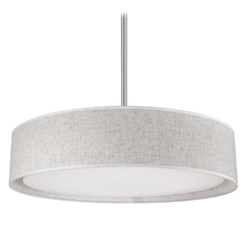 Kuzco Lighting Dalton Brushed Nickel LED Pendant Light with Drum Shade