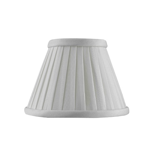Clip-On Empire Pleated White Lamp Shade