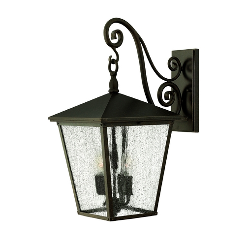 Seeded Glass Outdoor Wall Light Bronze by Hinkley Lighting