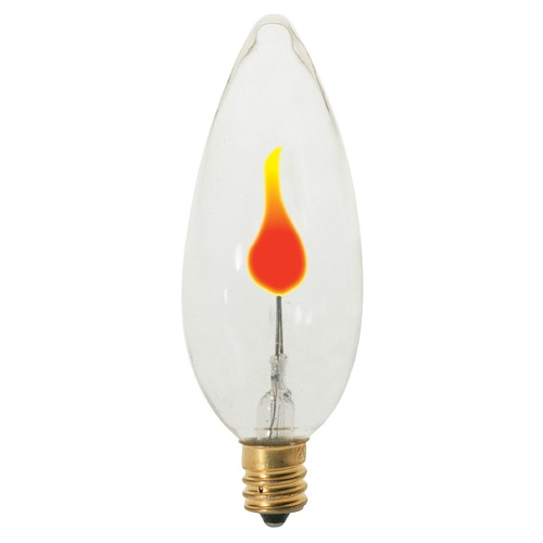 Satco Lighting Incandescent Flame Light Bulb Candelabra Base 120V by Satco S3659