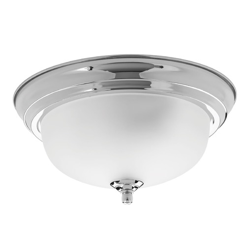 Progress Lighting Dome Glass Polished Chrome Flush Mount by Progress Lighting P3924-15ET