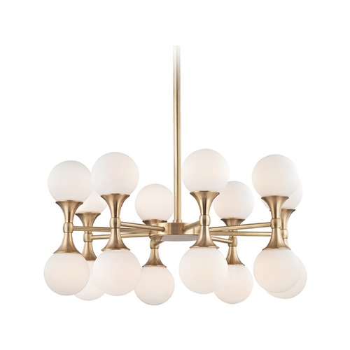 Astoria 16-Light Chandelier in Aged Brass by Hudson Valley Lighting