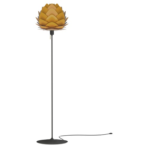 UMAGE UMAGE Black Floor Lamp with Saffron Metal Shade 2138_4038