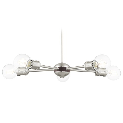 Livex Lighting Livex Lighting Lansdale Brushed Nickel with Bronze Accents Mini-Chandelier 46135-91