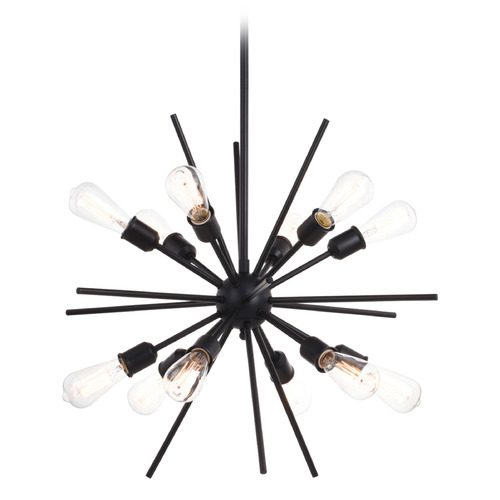 Vaxcel Lighting Estelle Matte Black Pendant Light
