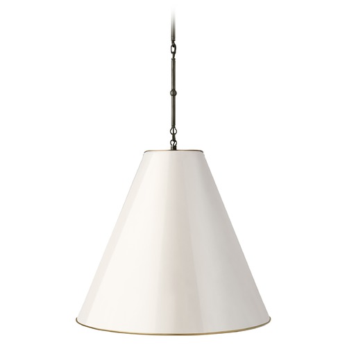 Visual Comfort Signature Collection Thomas OBrien Goodman Pendant in Bronze by Visual Comfort Signature TOB5014BZAW