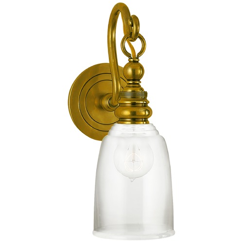 Visual Comfort Signature Collection E.F. Chapman Boston Sconce in Antique Brass by Visual Comfort Signature SL2934HABCG
