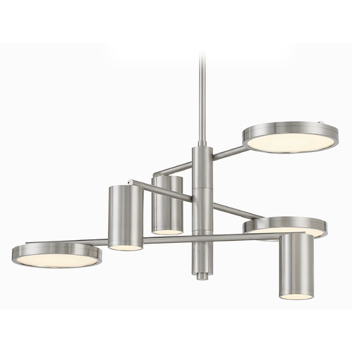 George Kovacs Lighting George Kovacs Swivel Brushed Nickel LED Chandelier P5495-084-L