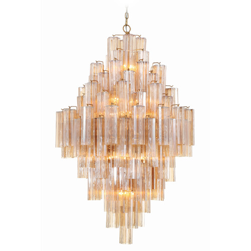 Crystorama Lighting Addis Aged Brass Chandelier