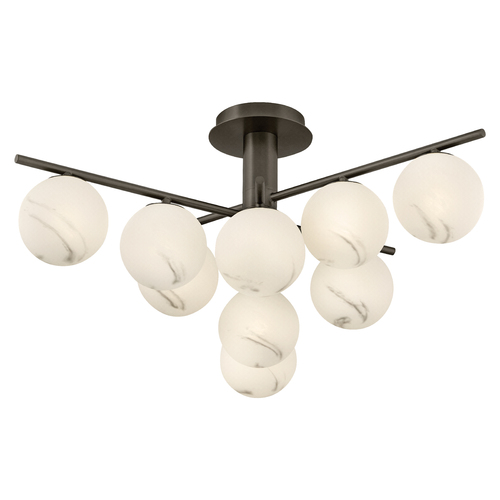 Fredrick Ramond Selene 30-Inch Semi-Flush Mount in Black Oxide by Fredrick Ramond FR41903BX