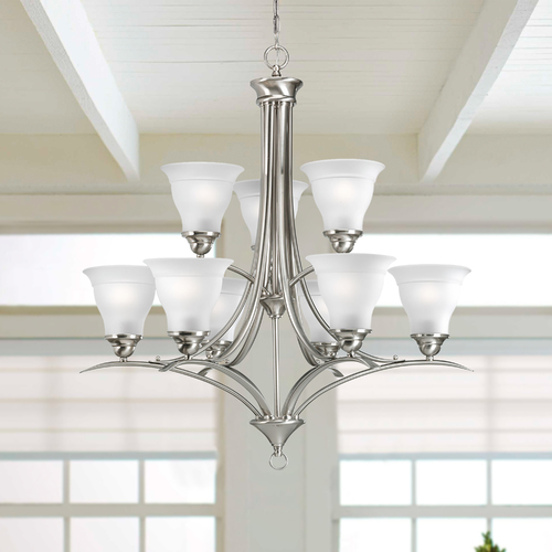 Progress Lighting Trinity 30-Inch Chandelier in Brushed Nickel by Progress Lighting P4329-09