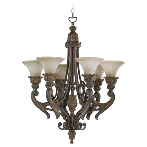 Quorum Lighting Madeleine Corsican Gold Chandelier by Quorum Lighting 6230-6-88