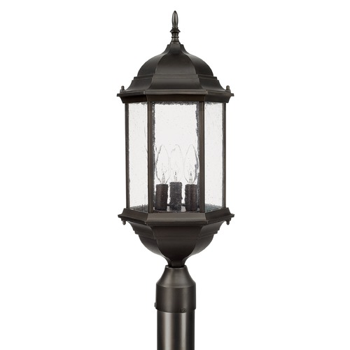 Capital Lighting Main Street Outdoor Post Lantern in Old Bronze by Capital Lighting 9837OB