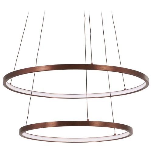 Full Orbit Satin Bronze LED Pendant by George Kovacs