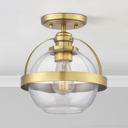 Savoy House Pendleton Warm Brass Semi-Flush Mount by Savoy House 6-7200-1-322