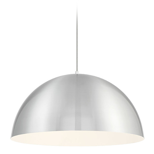 Eurofase Lighting Laverton 24-Inch Dome Pendant in Aluminum & White by Eurofase Lighting 37218-045