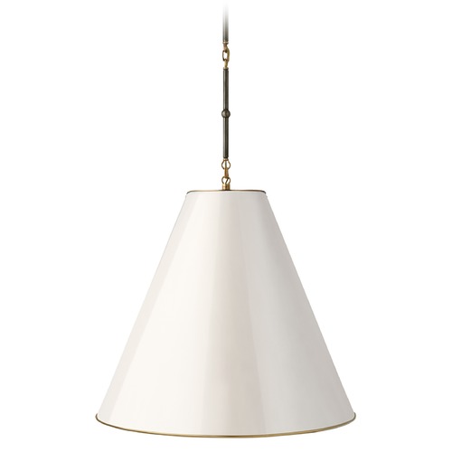 Thomas OBrien Goodman Pendant in Bronze & Brass by Visual Comfort Signature