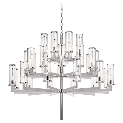Visual Comfort Signature Collection Kelly Wearstler Liaison Chandelier in Nickel by Visual Comfort Signature KW5202PNCG