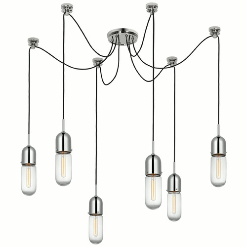Thomas OBrien Junio Chandelier in Polished Nickel by VC Signature