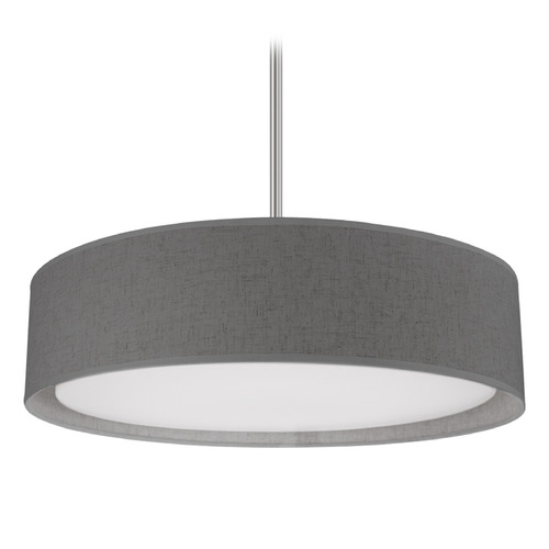 Kuzco Lighting Kuzco Lighting Dalton Brushed Nickel LED Pendant Light with Drum Shade PD7920-GY-5CCT