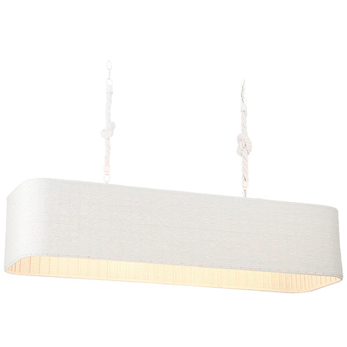 Minka Lavery Lodelle Matte White Island Light with Rectangle Shade