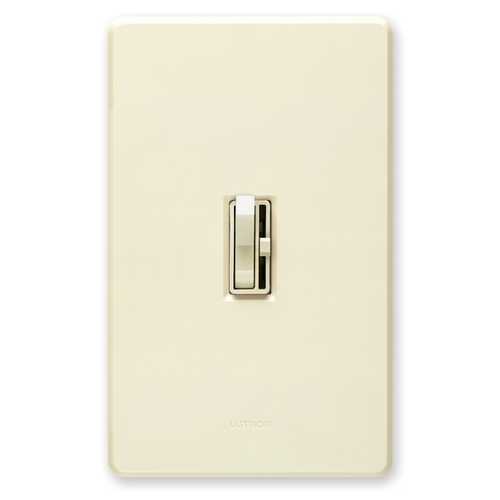 Lutron Dimmer Controls Ariadni Magnetic Low-Voltage Toggle Dimmer in Light Almond 3-Way 450W AYLV-603P-LA