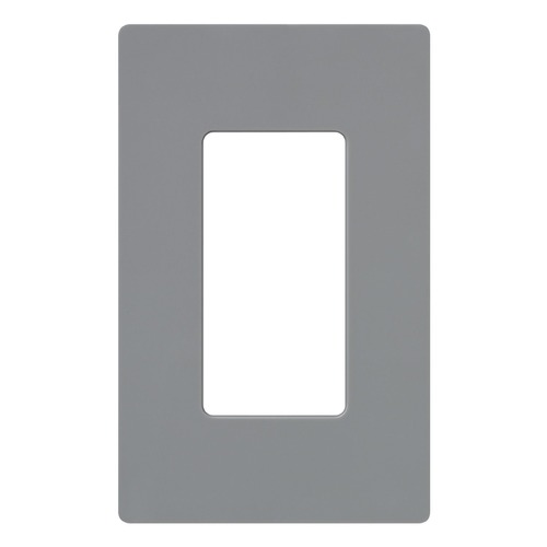 Lutron Dimmer Controls Designer Style 1-Gang Gloss Wallplate in Gray CW-1-GR
