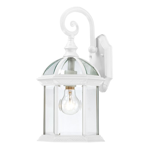 Outdoor Wall Light with Clear Glass in White by Nuvo Lighting