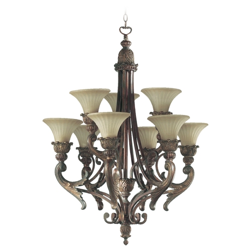 Quorum Lighting Madeleine Corsican Gold Chandelier by Quorum Lighting 6230-9-88