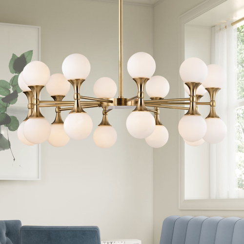 Astoria 20-Light Chandelier in Aged Brass by Hudson Valley Lighting