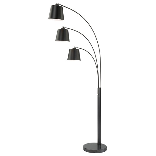 Lite Source Lighting Lite Source Quana Black Arc Lamp with Empire Shade LS-83033BLK