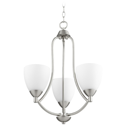 Quorum Lighting Barkley Satin Nickel Mini-Chandelier by Quorum Lighting 6069-3-65