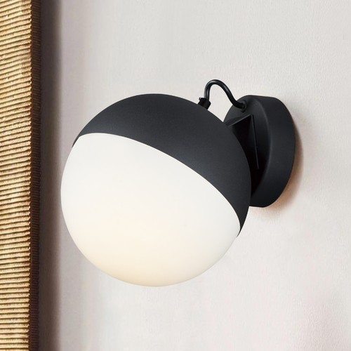 Half Moon LED Wall Sconce in Black by ET2 Lighting