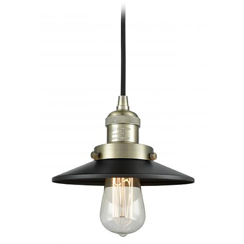 Railroad Antique Brass Mini Pendant by Innovations Lighting