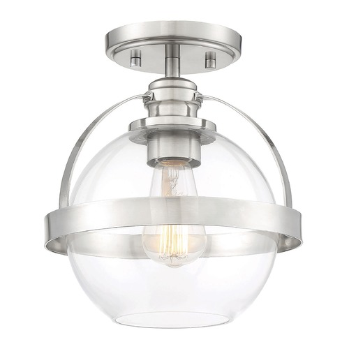 Pendleton Satin Nickel Semi-Flush Mount by Savoy House