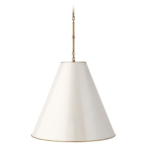 Visual Comfort Signature Collection Thomas OBrien Goodman Pendant in Antique Brass by Visual Comfort Signature TOB5014HABAW