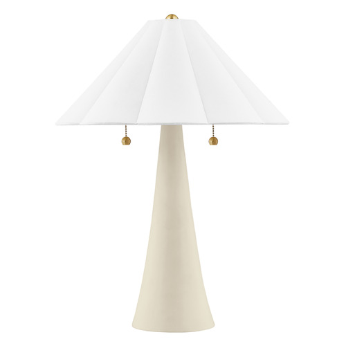 Mitzi by Hudson Valley Mitzi Alana Aged Brass Ceramic Antique Ivory Sconce HL676202-AGB/CAI