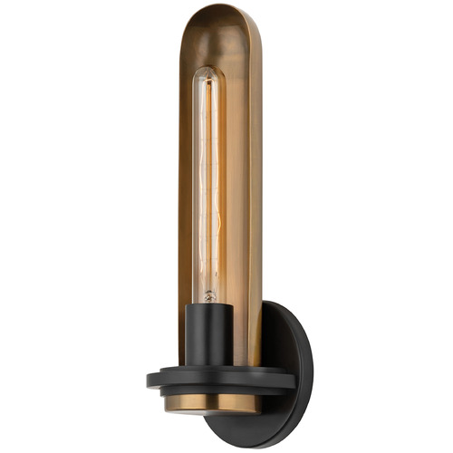 Troy Lighting Troy Lighting Tuscon Patina Brass & Soft Black LED Sconce B8616-PBR/SBK