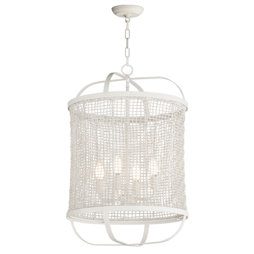 Cestino 19-Inch Pendant in Weathered White by Maxim Lighting